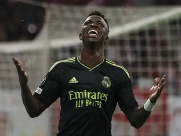 Vinicius Junior en el partido de la Champions League del Real Madrid contra el Leipzig Vinicius Junior en el partido de la Champions League del Real Madrid contra el Leipzig