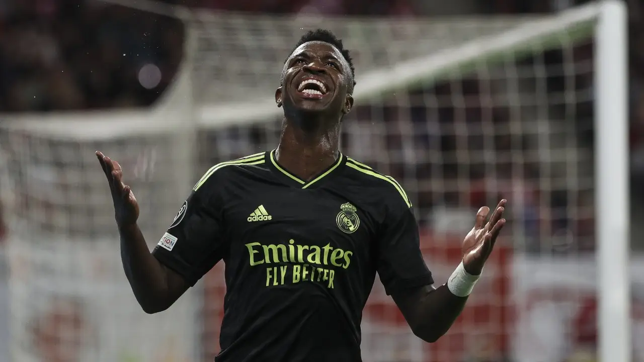 Vinicius Junior en el partido de la Champions League del Real Madrid contra el Leipzig Vinicius Junior en el partido de la Champions League del Real Madrid contra el Leipzig