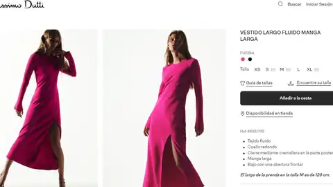 Vestido midi fucsia de Massimo Dutti Vestido midi fucsia de Massimo Dutti