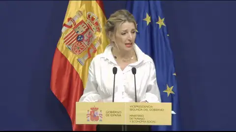 La vicepresidenta Díaz, al borde de las lágrimas La vicepresidenta Díaz, al borde de las lágrimas