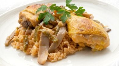 Receta de arroz con setas y pollo, 