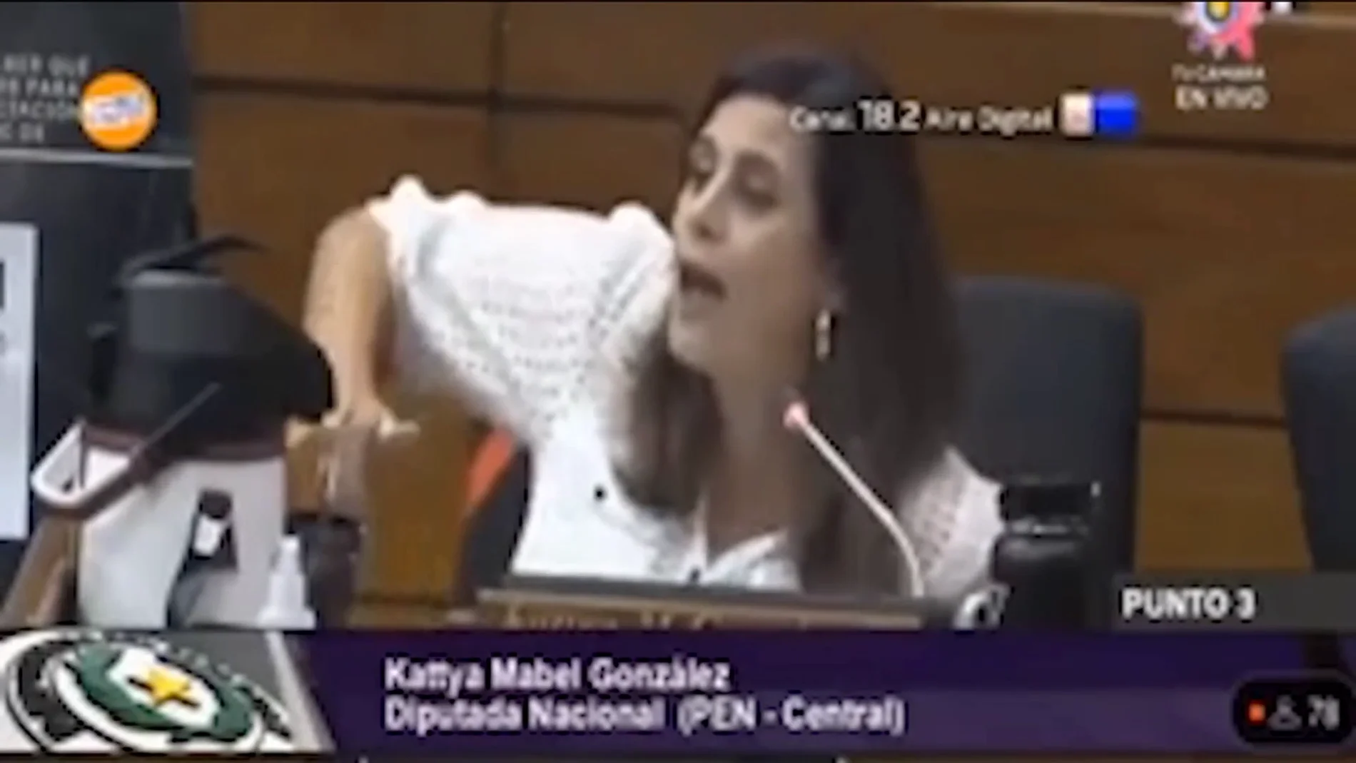 La diputada de Paraguay canta 'Te Felicito'