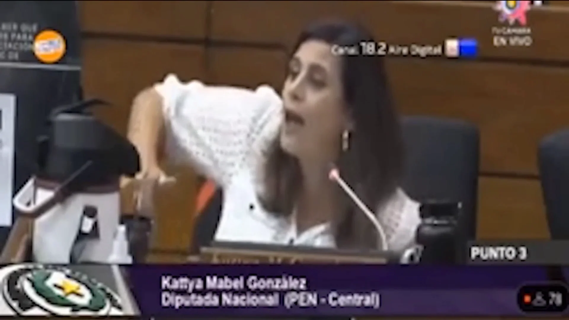 La diputada de Paraguay canta 'Te Felicito' La diputada de Paraguay canta 'Te Felicito'