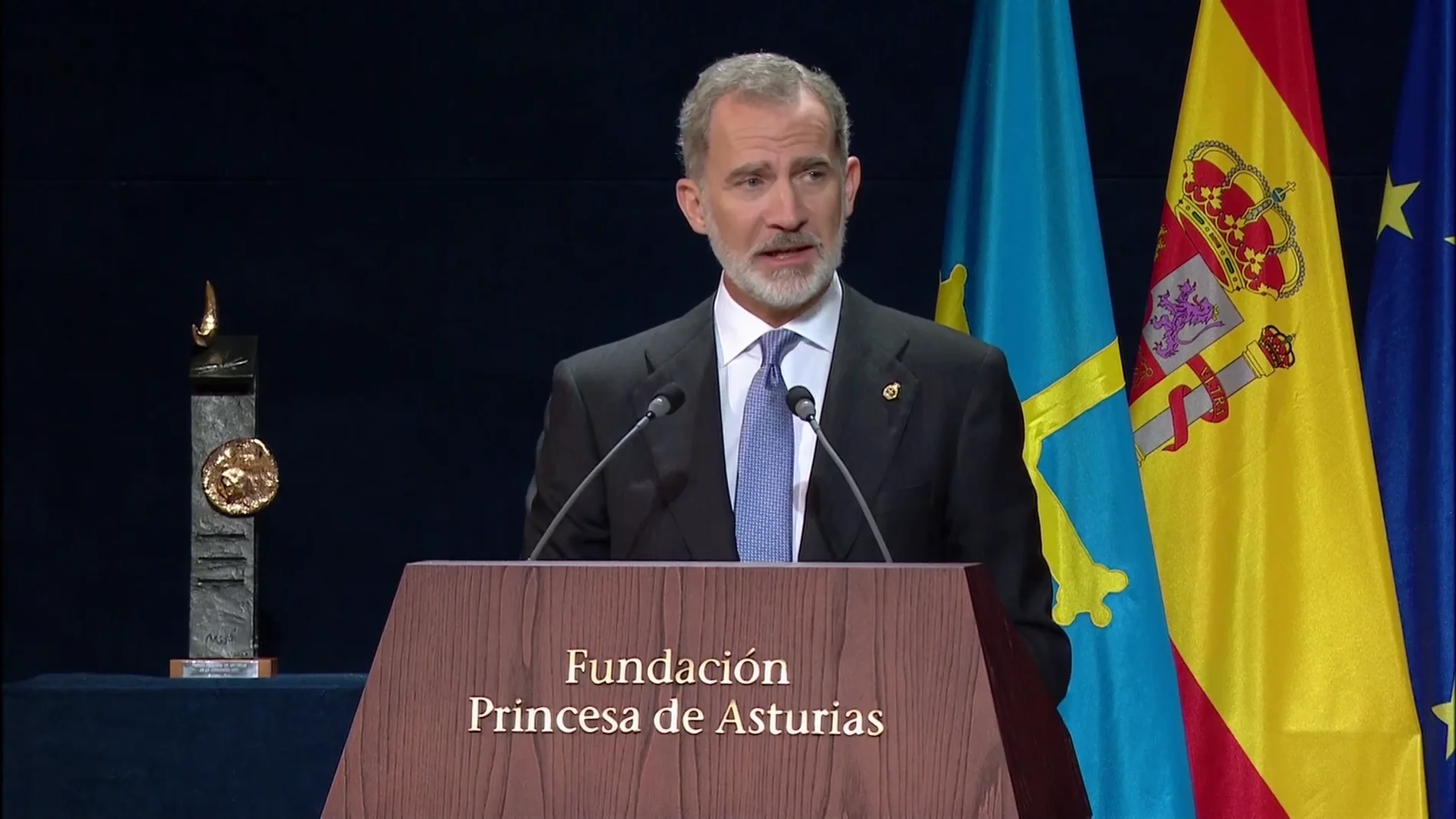 Felipe VI pronuncia su discurso en los Premios Princesa de Asturias