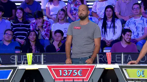 ¡No puede ser! Un pinchazo priva a Juan de llevarse 1.375 euros en un panel de ‘La ruleta de la suerte’ ¡No puede ser! Un pinchazo priva a Juan de llevarse 1.375 euros en un panel de ‘La ruleta de la suerte’
