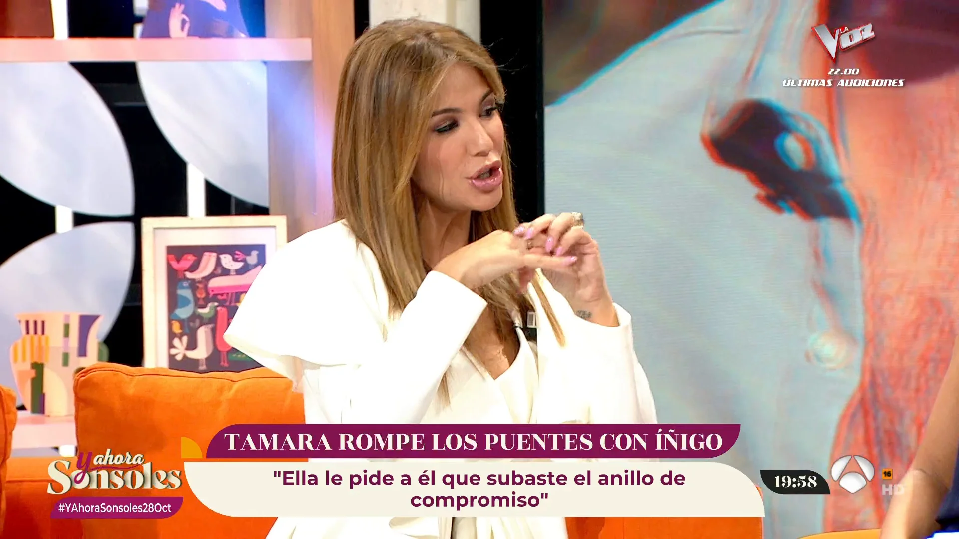 La historia del anillo de Tamara Gorro En Y ahora Sonsoles