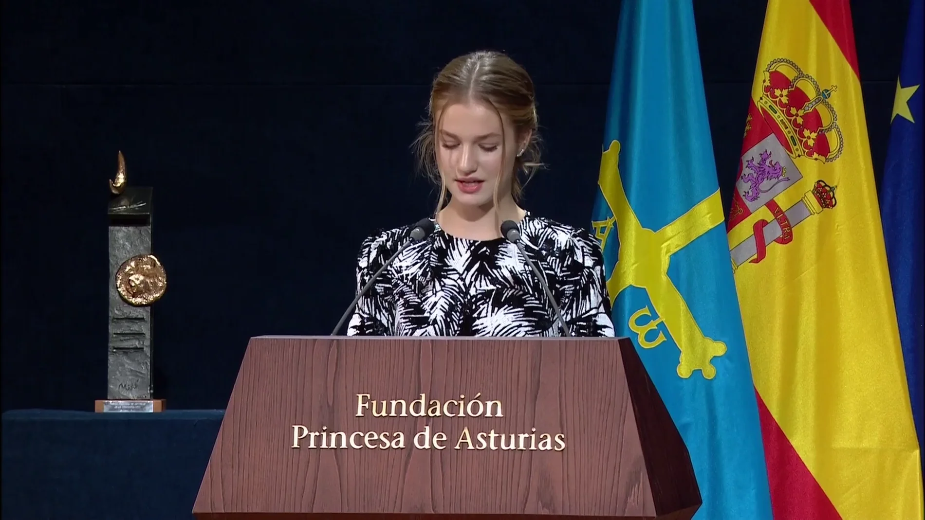 La princesa Leonor pronuncia su discurso
