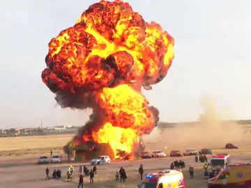 El simulacro internacional de emergencia en Cuatro Vientos El simulacro internacional de emergencia en Cuatro Vientos