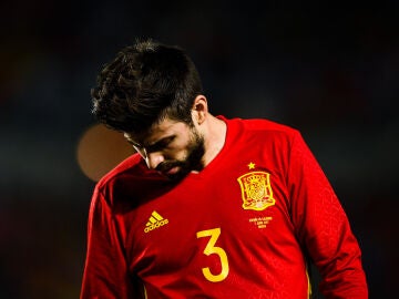 Gerard Piqué, en un partido con la selección española