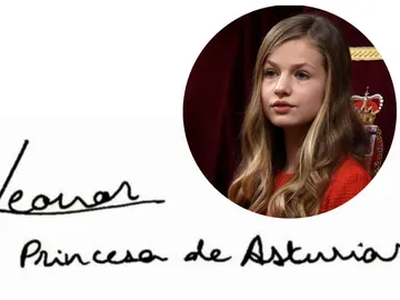 La firma de la princesa Leonor La firma de la princesa Leonor