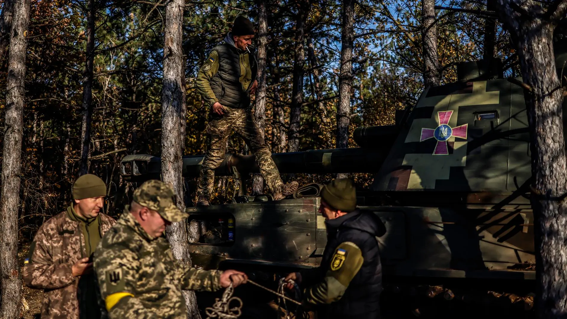 Soldados ucranianos en la zona de Jersón