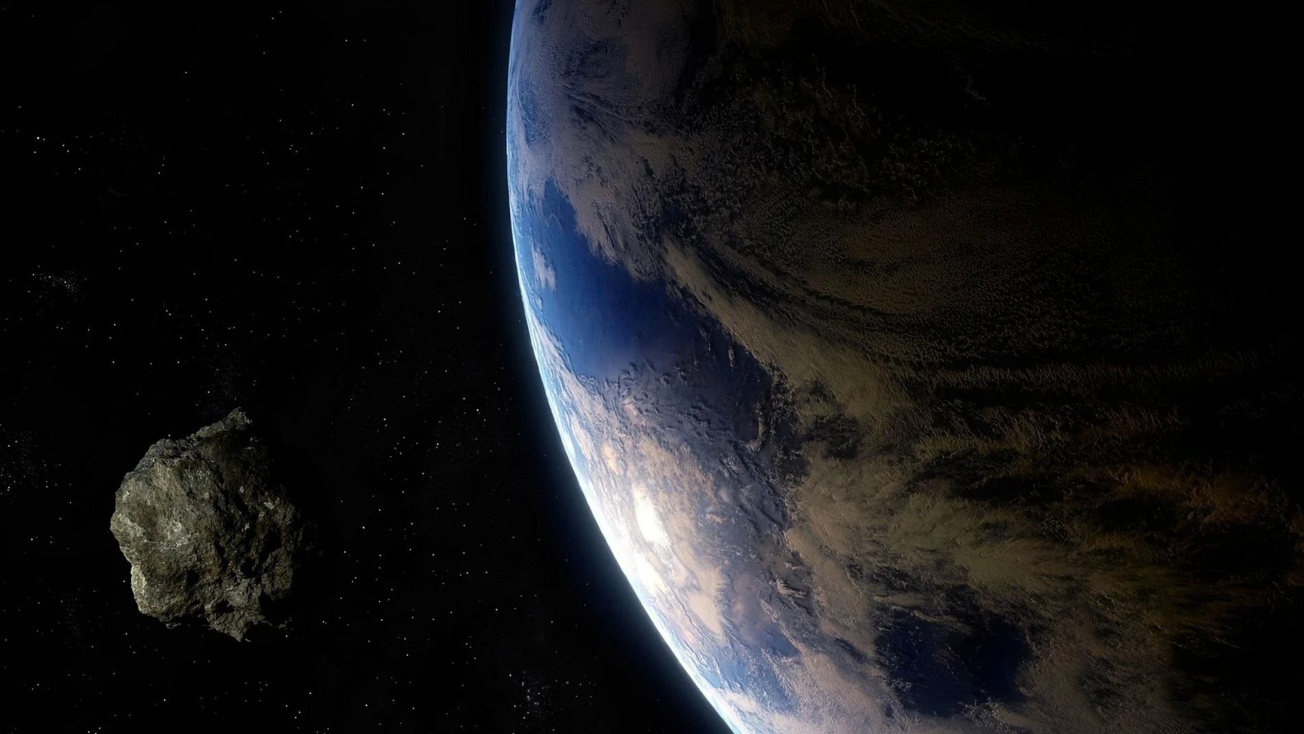 Imagen de un asteroide acercándose a la Tierra