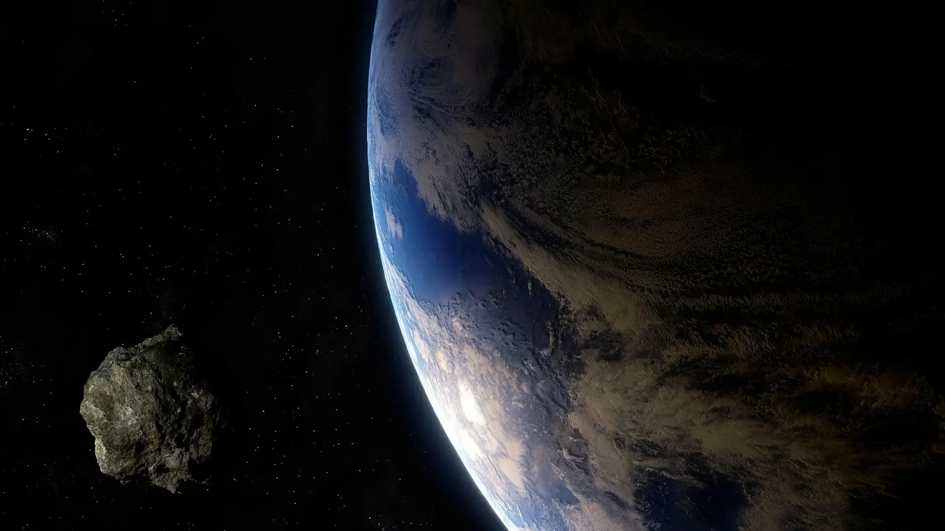 Imagen de un asteroide acerc&aacute;ndose a la Tierra