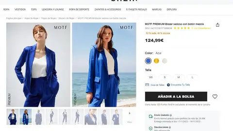 Traje azul satinado Traje azul satinado