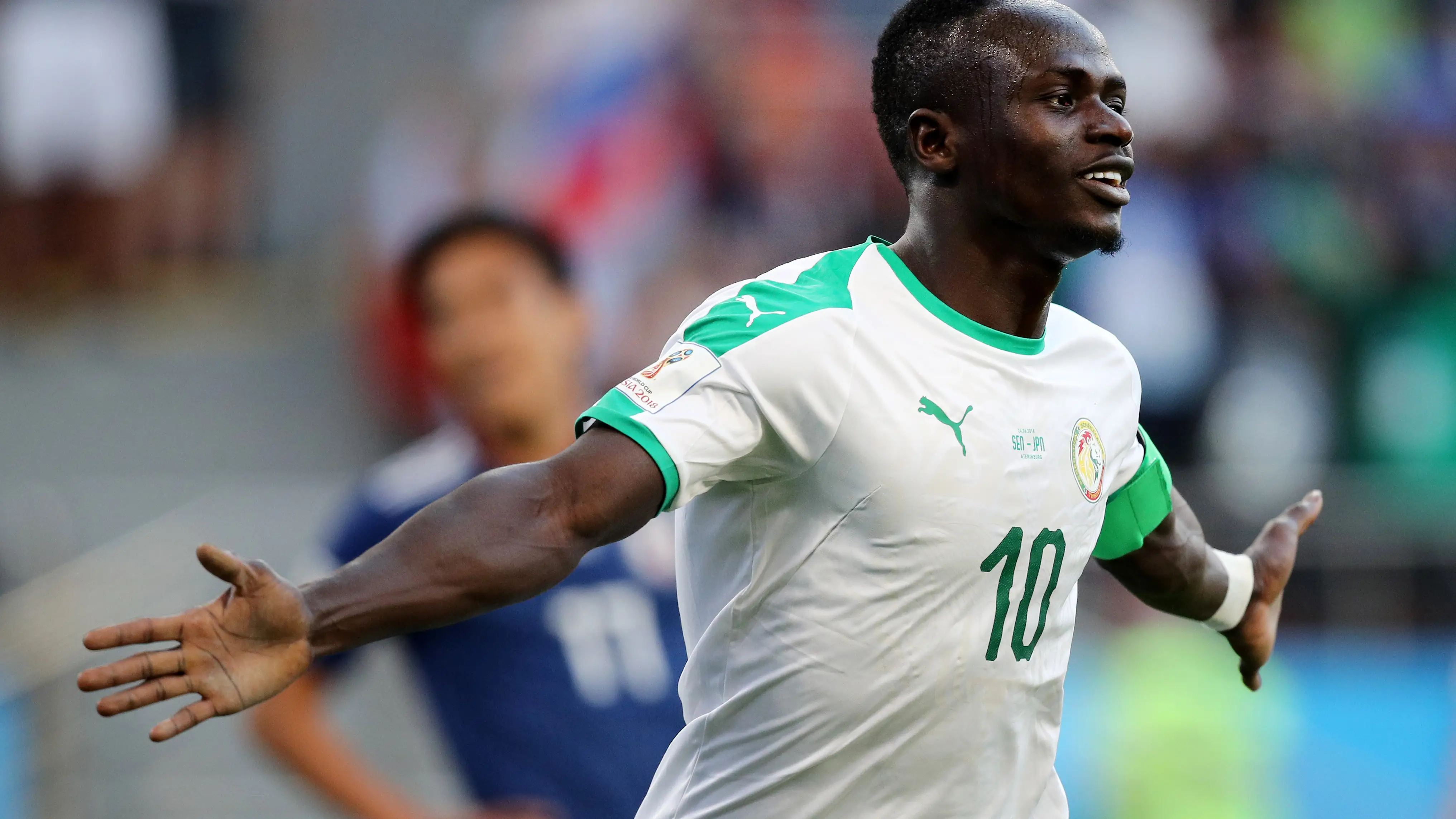 Sadio Mane celebrando un gol con la selecci&oacute;n de Senegal