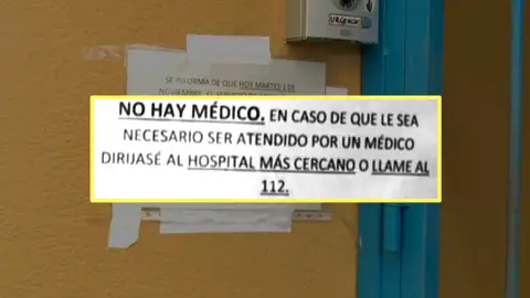Cartel de 'no hay médico' Cartel de 'no hay médico'