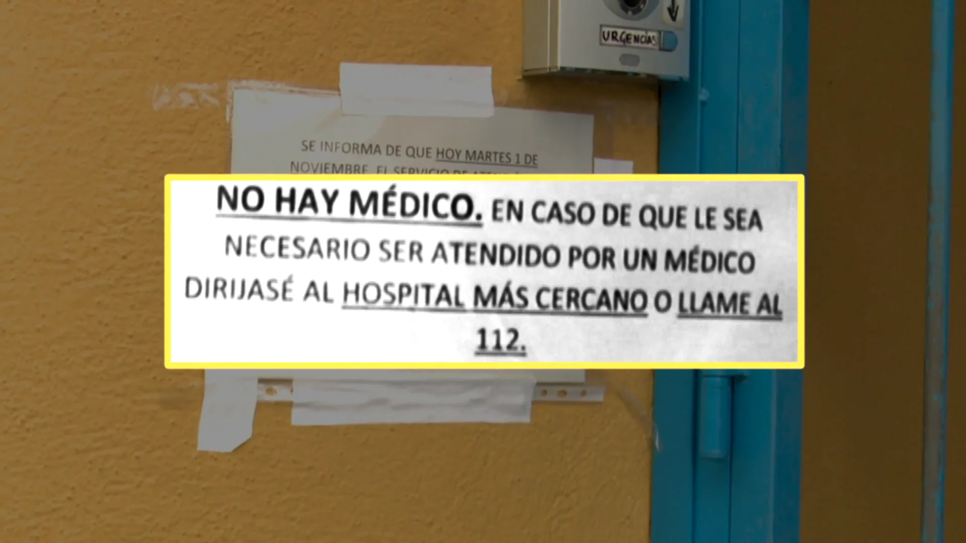 Cartel de 'no hay médico' Cartel de 'no hay médico'