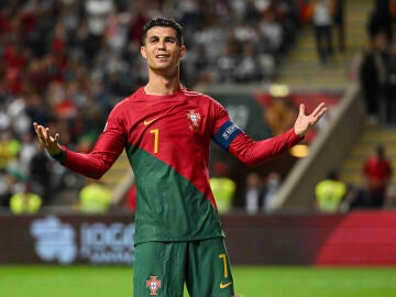 Cristiano Ronaldo durante un partido con Portugal
