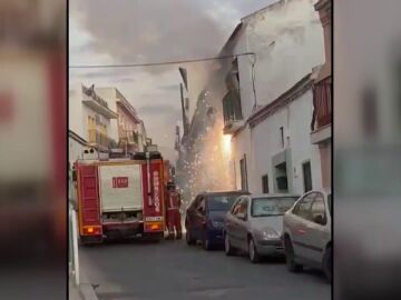 Arde el tendido eléctrico de Gibraleón, en Huelva