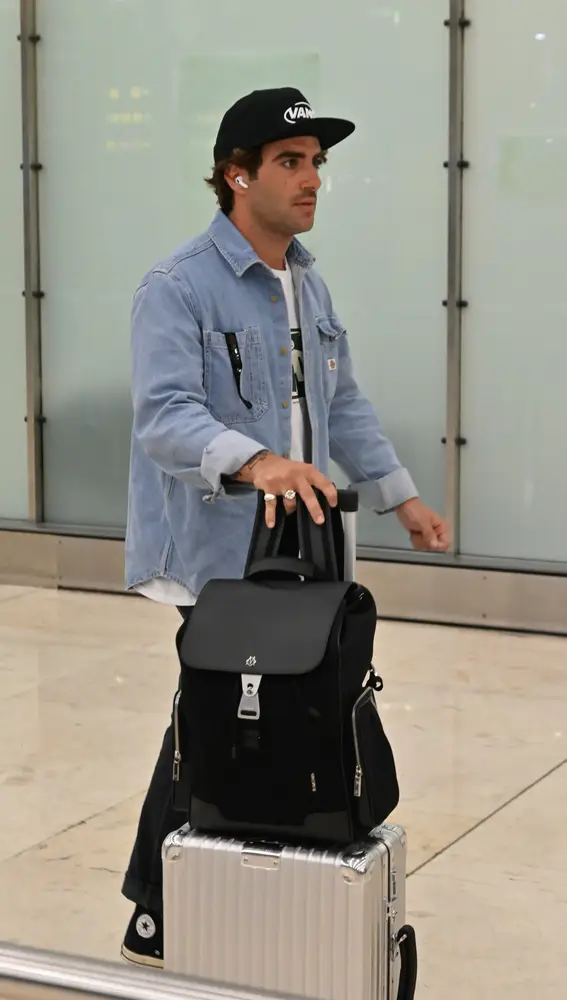 Álvaro de Luna, a su llegada al aeropuerto