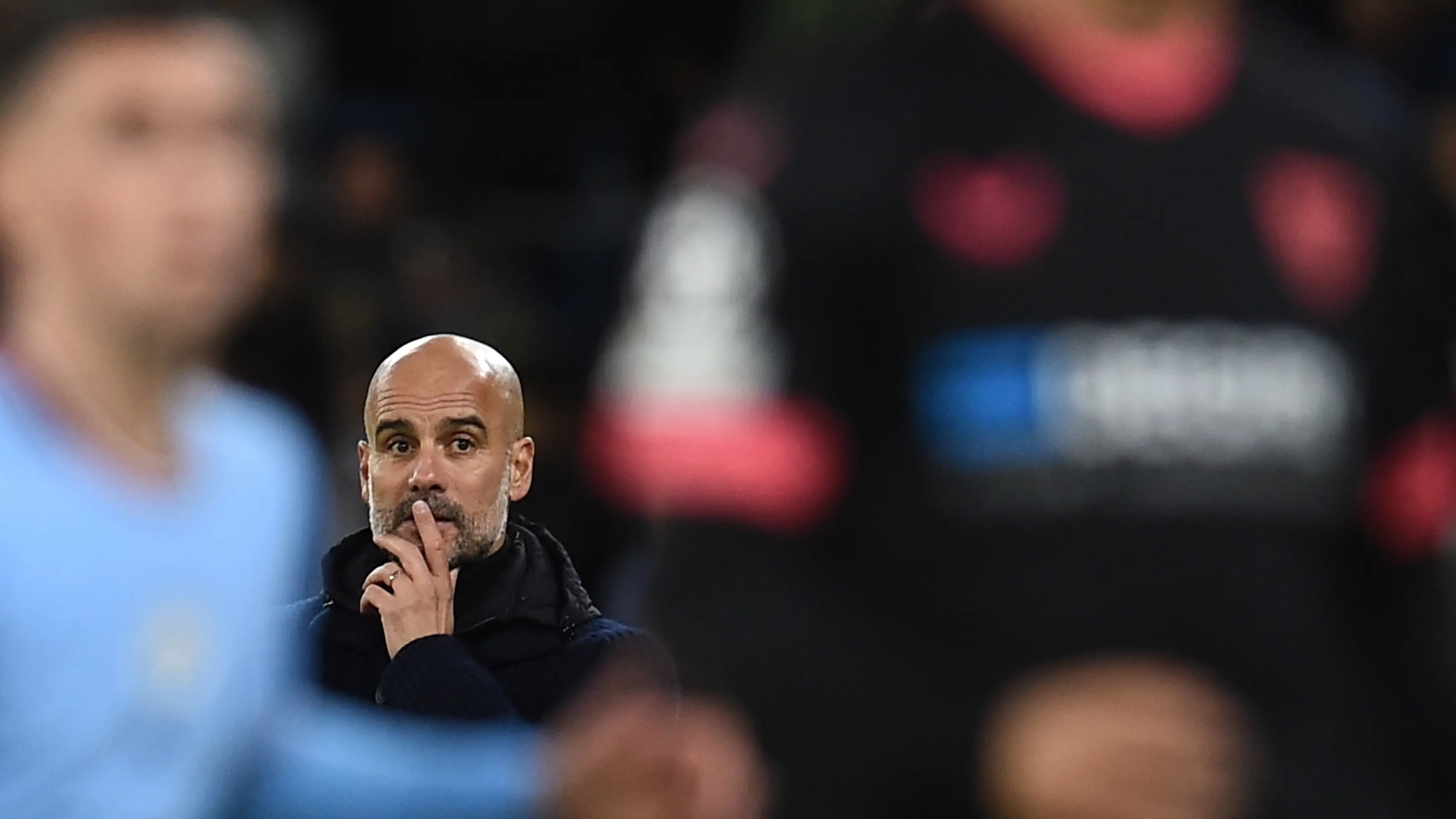 Pep Guardiola, en el Manchester City - Sevilla en el Etihad Stadium Pep Guardiola, en el Manchester City - Sevilla en el Etihad Stadium