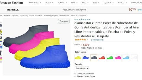 Fundas impermeables para zapatos de Amazon
