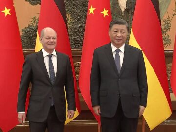 El canciller alemán visita China
