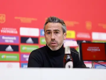 Jorge Vilda, entrenador de la selección nacional femenina, en rueda de prensa Jorge Vilda, entrenador de la selección nacional femenina, en rueda de prensa