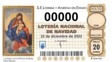 Número 00000 de la Lotería de Navidad