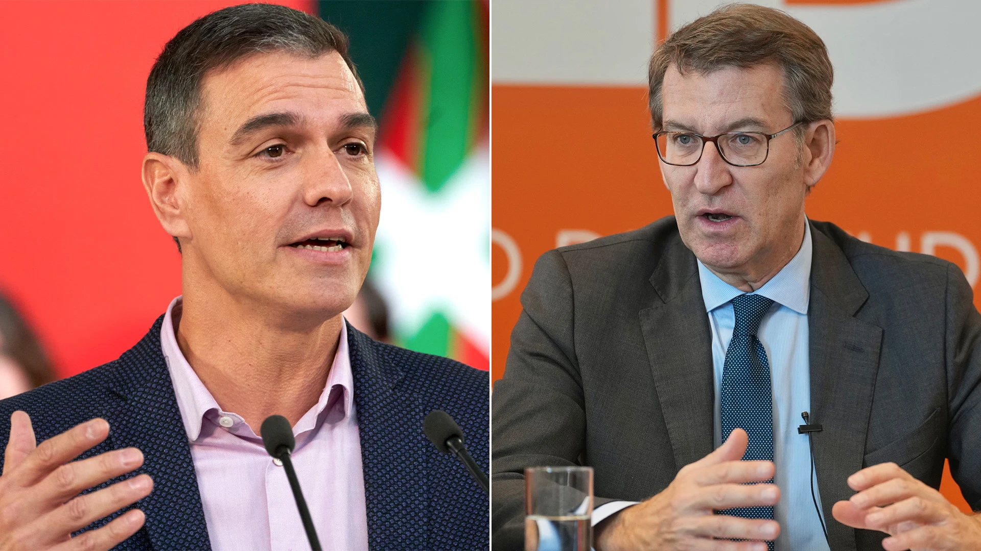 Pedro S&aacute;nchez y Alberto N&uacute;&ntilde;ez Feij&oacute;o