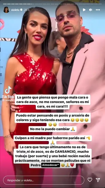 Captura Instagram Violeta Mangriñán Captura Instagram Violeta Mangriñán