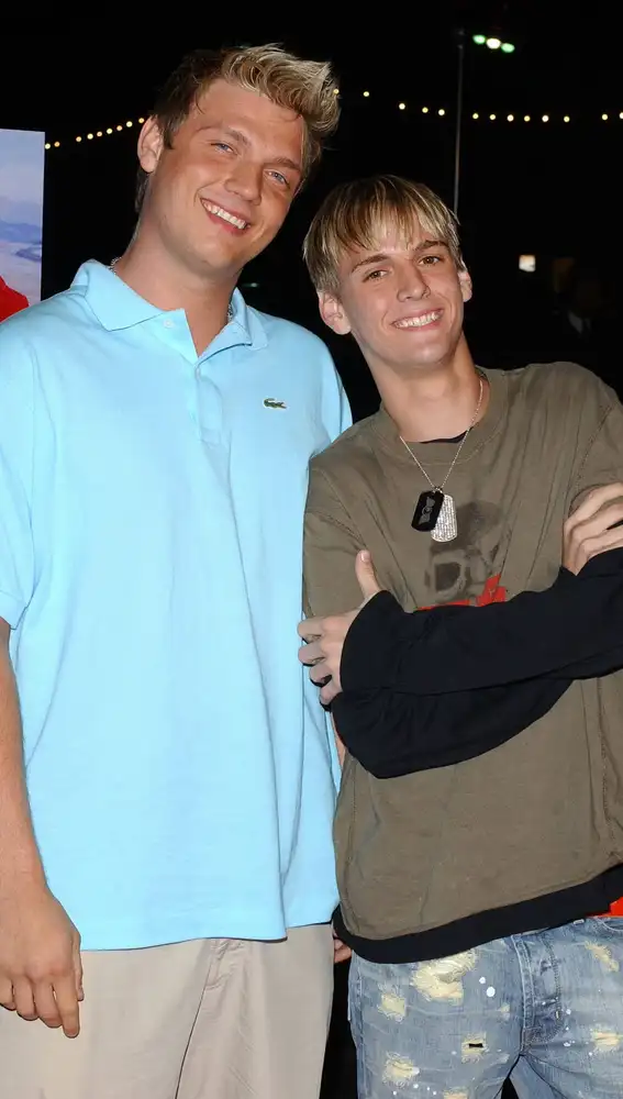 Nick Carter y su hermano Aaron Carter