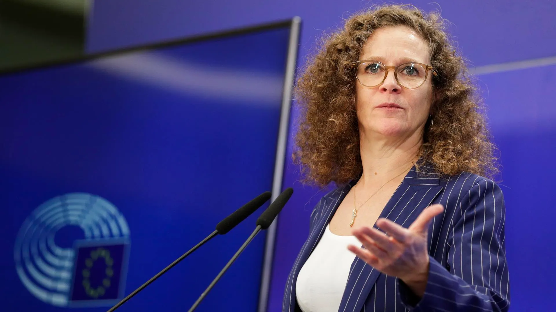 Eurodiputada neerlandesa y presidenta de la Comisión Pegasus, Sophie in 't Veld Eurodiputada neerlandesa y presidenta de la Comisión Pegasus, Sophie in 't Veld