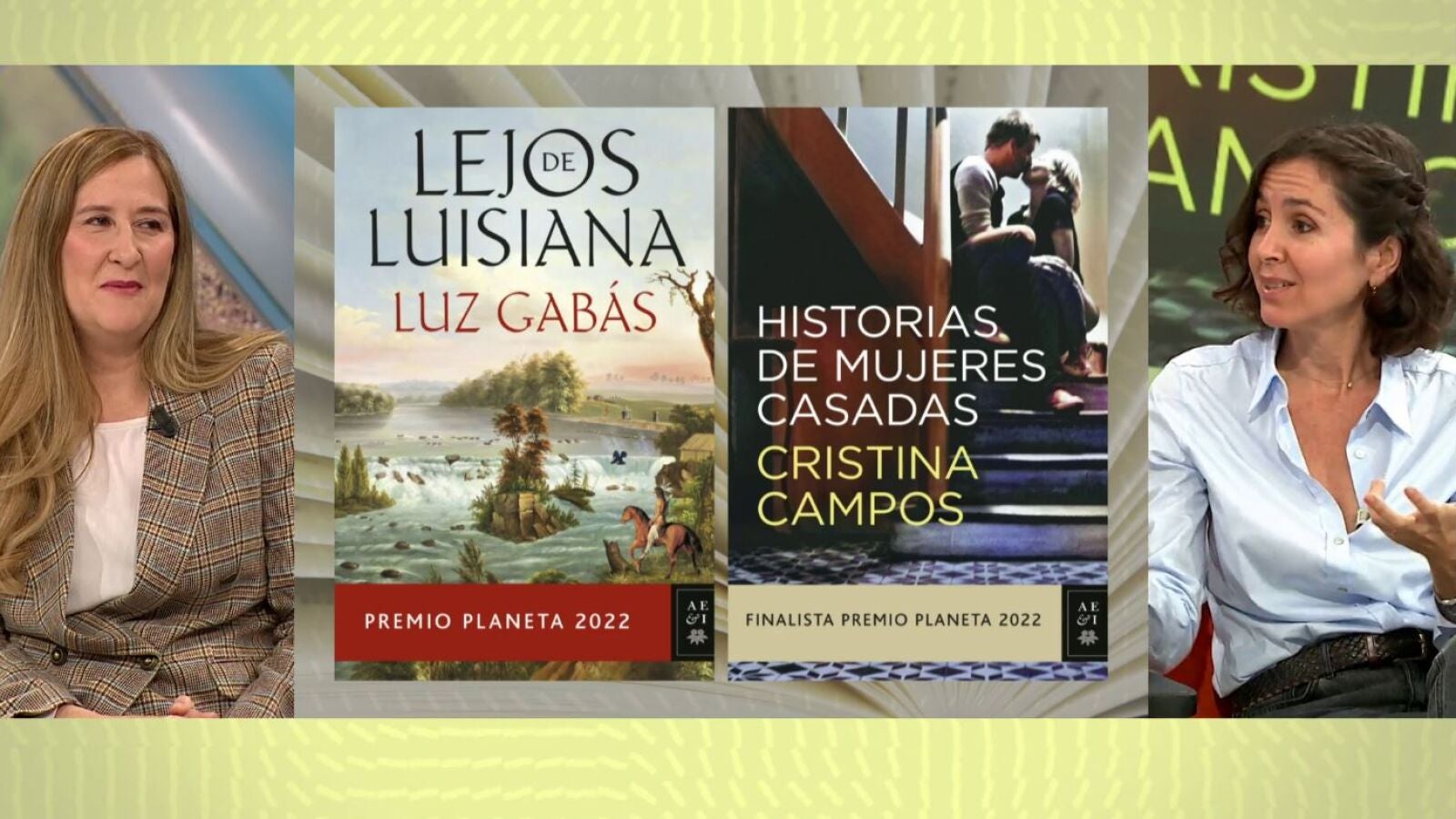 Luz Gabás, ganadora del Premio Planeta, y Cristina Campos, finalista, presentan sus novelas en Espejo Público
