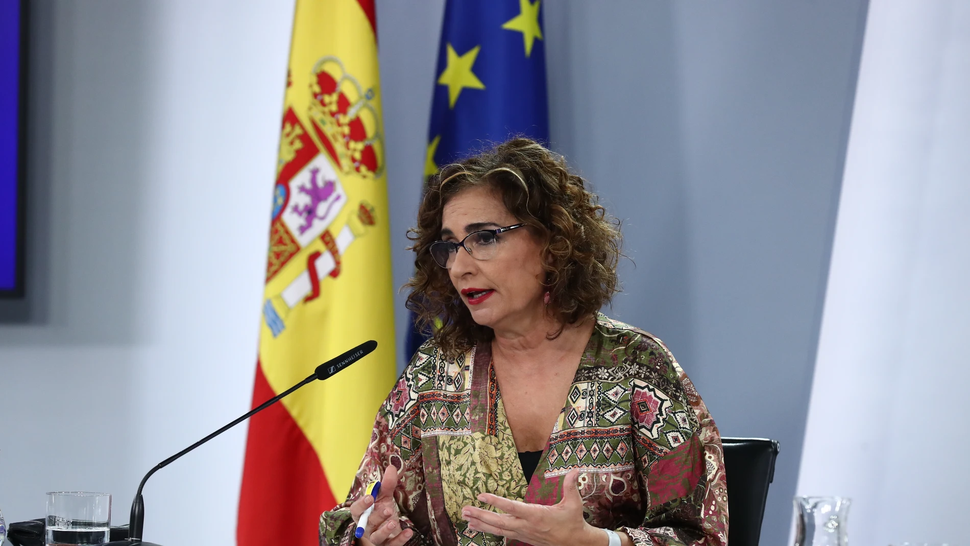 La ministra de Hacienda y Función Pública, María Jesús Montero, durante la presentación del proyecto de ley sobre los grupos de presión