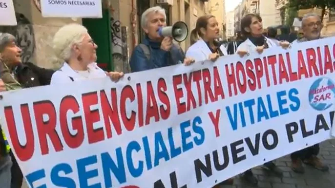 Pancarta urgencias extra hospitalarias escenciales