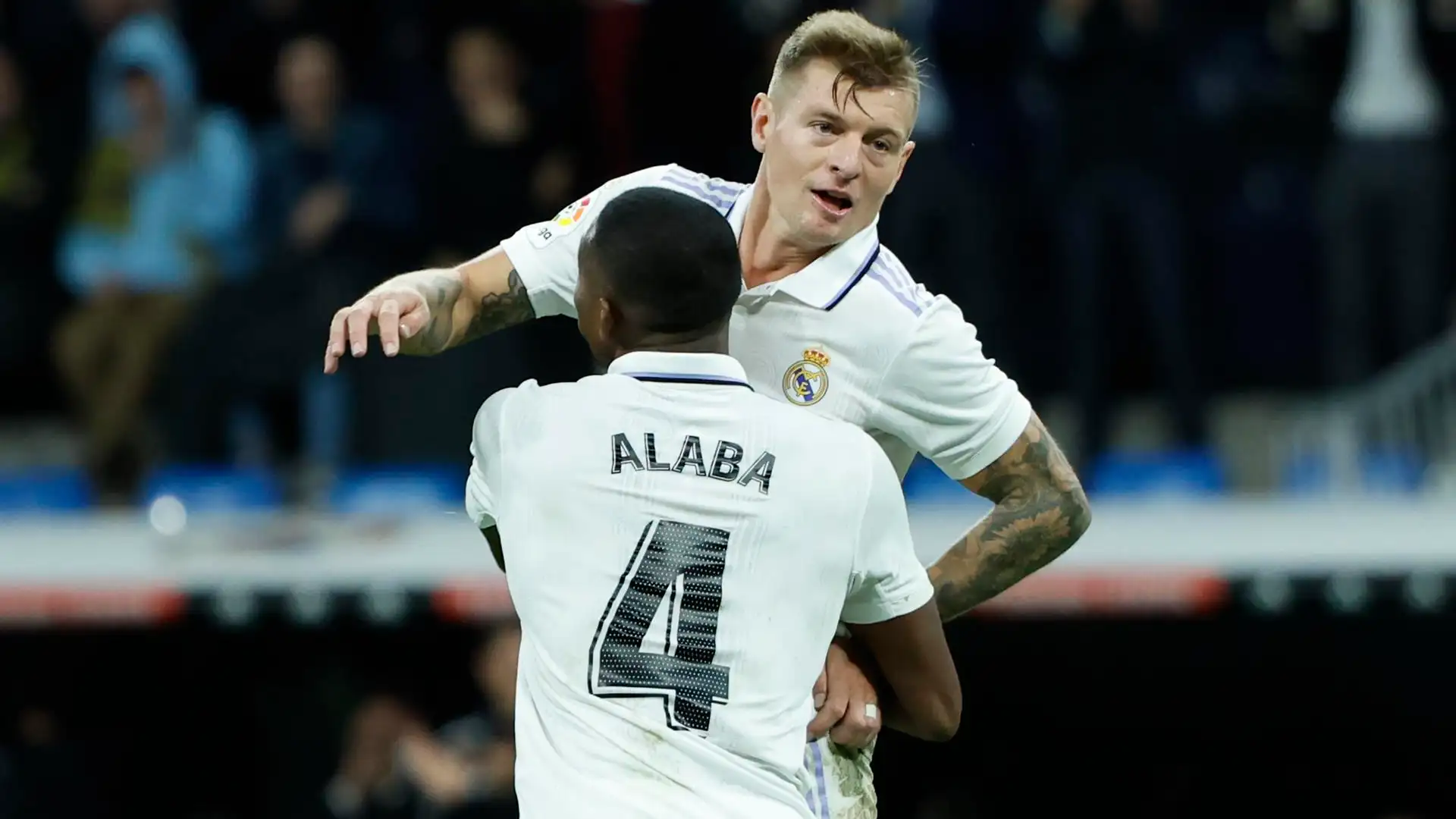 Kroos celebra su golazo junto a Alaba Kroos celebra su golazo junto a Alaba
