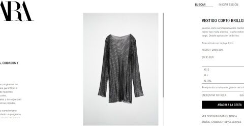 Vestido corto brillos