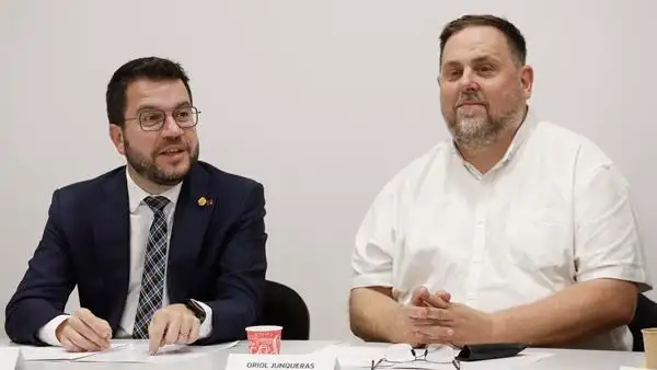 Pere Aragon&eacute;s y Oriol Junqueras