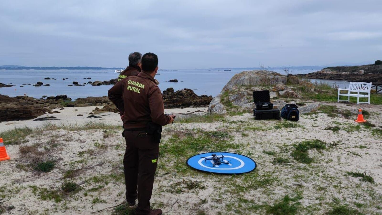 Drones contra el furtivismo en O Grove, Pontevedra