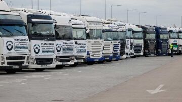 Ha comenzado el paro en el transporte de mercanc&iacute;as por carretera