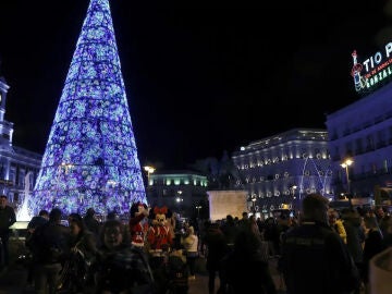 Imagen de archivo de luces de Navidad en Madrid
