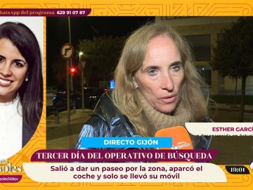 Esther García, tía de la joven desaparecida en Gijón: "Descartamos que se haya quitado la vida"