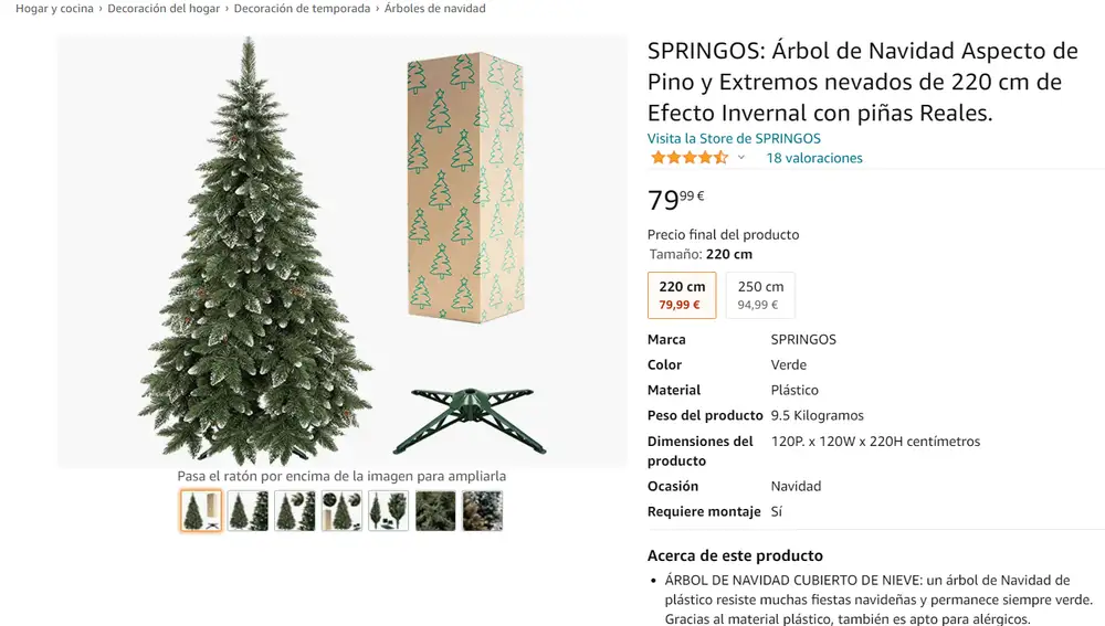 Árbol de Navidad con aspecto de pino