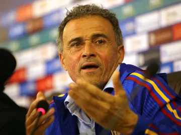 Luis Enrique, en rueda de prensa en Jordania Luis Enrique, en rueda de prensa en Jordania