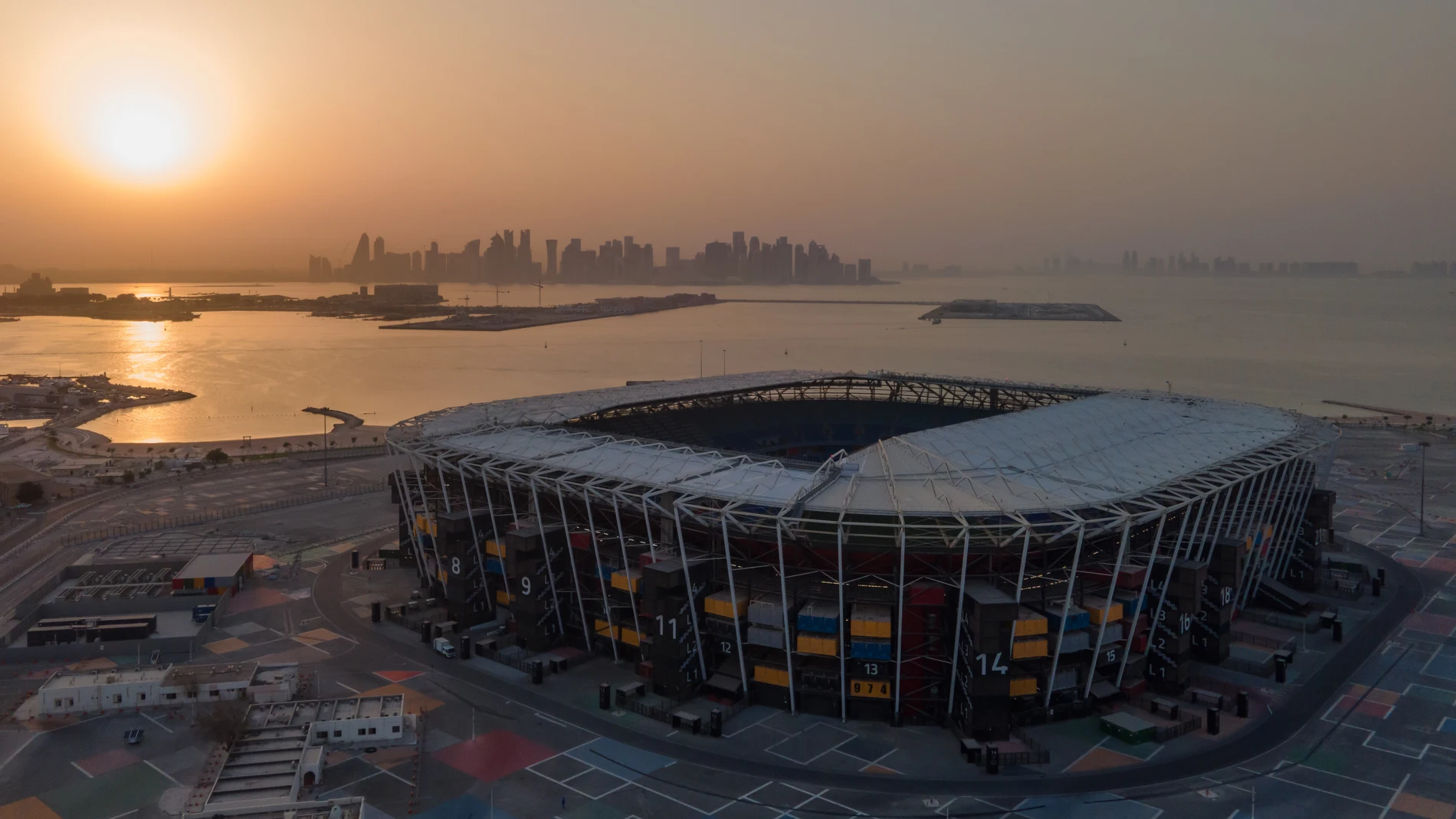Vista aérea del estadio 974 de Doha
