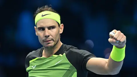 Rafa Nadal celebra su victoria ante Casper Ruud Rafa Nadal celebra su victoria ante Casper Ruud