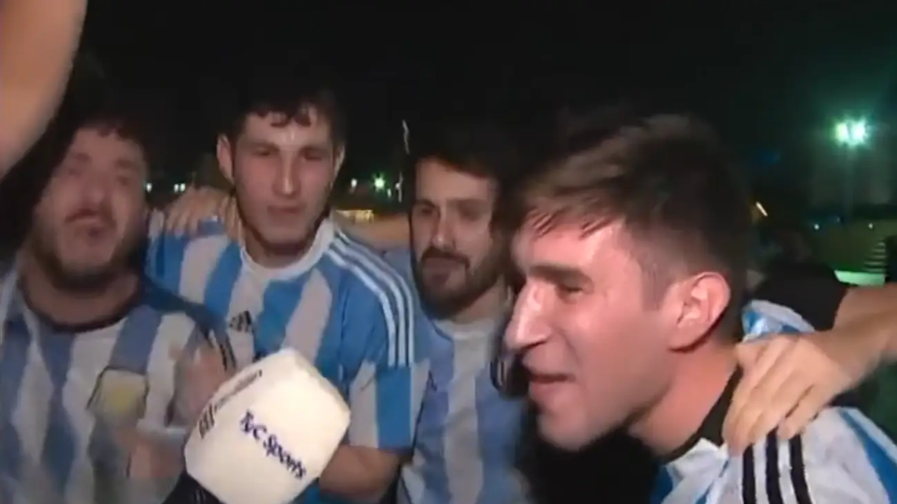 Los hinchas argentinos entonan un cántico contra Francia Los hinchas argentinos entonan un cántico contra Francia