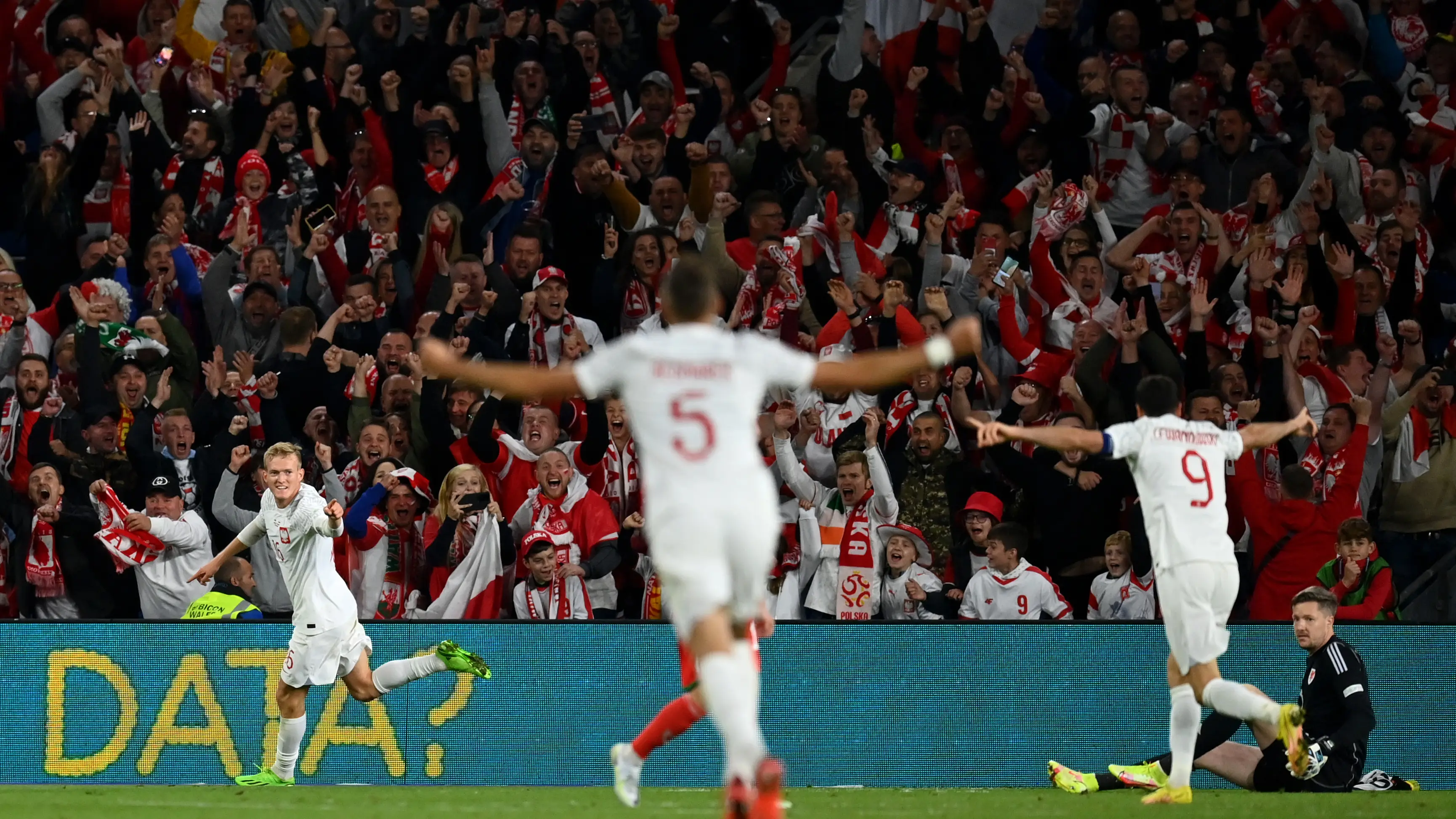 La selección de Polonia celebrando un gol La selección de Polonia celebrando un gol