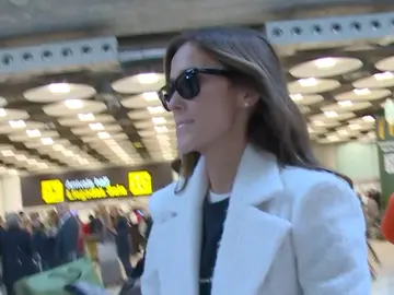 María Pombo aterriza en Barajas María Pombo aterriza en Barajas